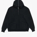 A.PRESSE Sailor Half Zip Hoodie - Black