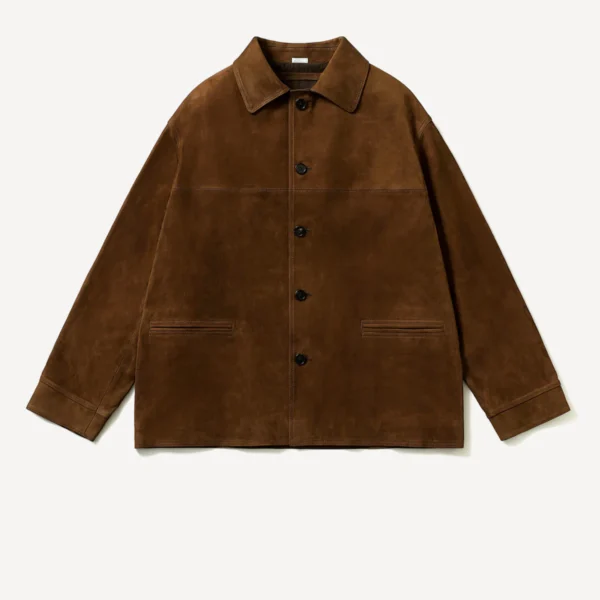 A.Presse Leather Chore Jacket - D.Brown