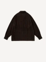 A.Presse Silk Nep Loop Collar Shirt - Brown - Image 2