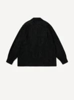 A.Presse Silk Nep Loop Collar Shirt - Black - Image 2