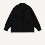 A.Presse Silk Nep Loop Collar Shirt - Black