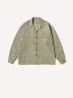 A.Presse Vintage Linen Cotton Loop Collar Shirts - Brown