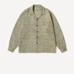 A.Presse Vintage Linen Cotton Loop Collar Shirts - Brown