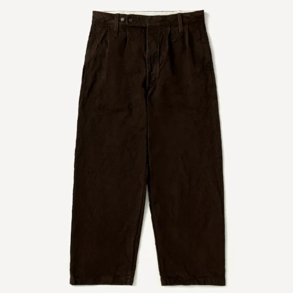 A.Presse Vintage Silk Hemp WW2 British Army Trouser - Brown