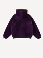 A.Presse Vintage Souvenir Velour Hooded Jacket - Purple - Image 2