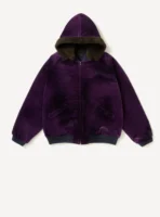 A.Presse Vintage Souvenir Velour Hooded Jacket - Purple