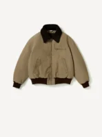 A.Presse Vintage Washed Wool Flight Jacket - Brown