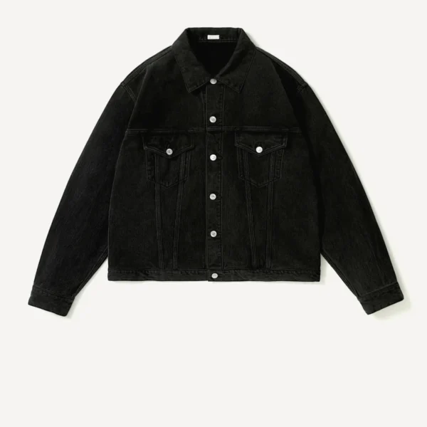 A.Presse Washed Silk Cotton Pique 3rd Type Jacket - Black