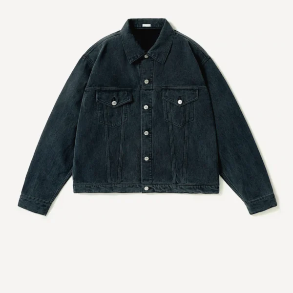 A.Presse Washed Silk Cotton Pique 3rd Type Jacket - Blue