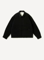 A.Presse Washed Silk Rayon Gabardine Jacket - Black