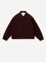 A.Presse Washed Silk Rayon Gabardine Jacket - Burgundy