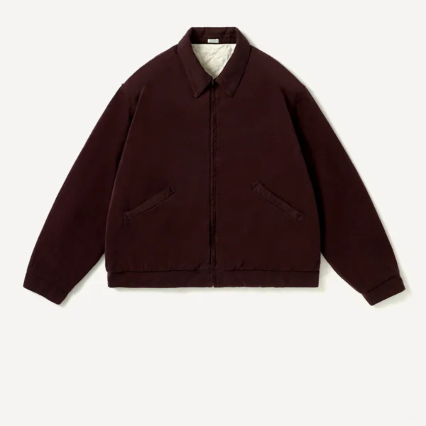 A.Presse Washed Silk Rayon Gabardine Jacket - Burgundy