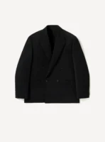 A.Presse Wool Double Breasted Jacket - Black