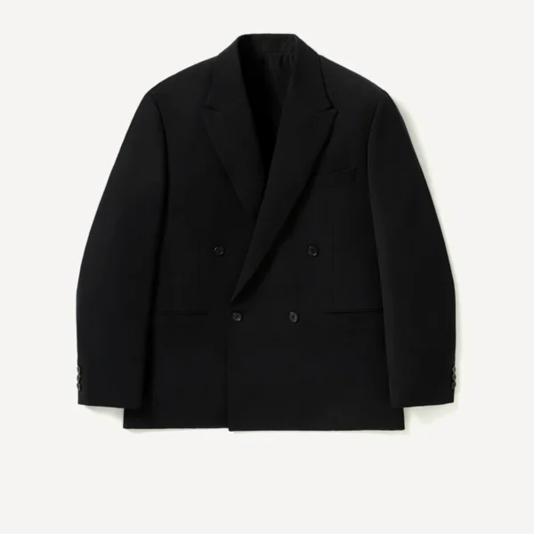 A.Presse Wool Double Breasted Jacket - Black
