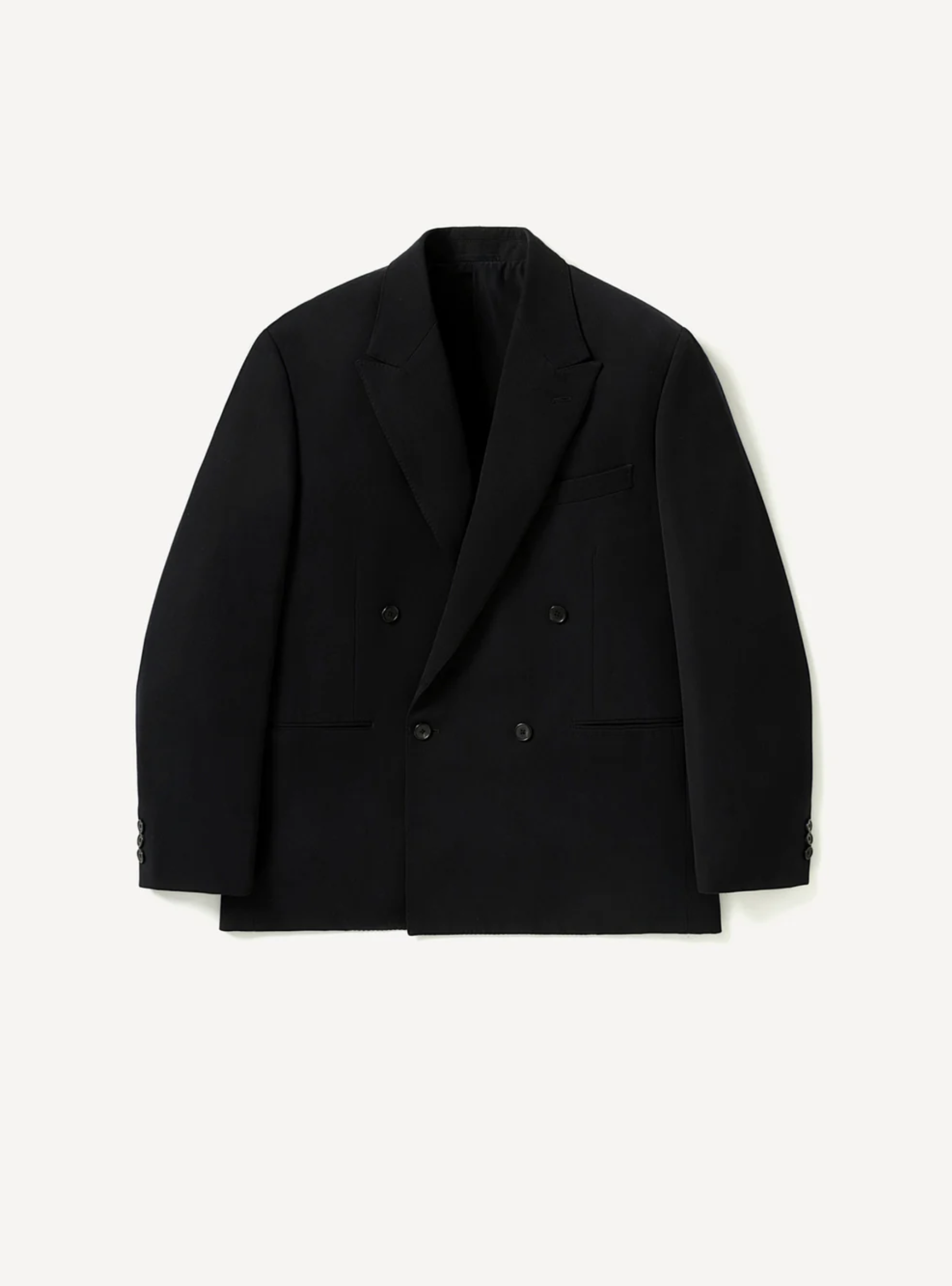 A.Presse-Wool-Double-Breasted-Jacket-Black-Front.webp A.Presse Wool Double Breasted Jacket - Black