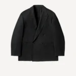 A.Presse Wool Double Breasted Jacket - Charcoal