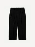 A.Presse Wool Wide Tapered Trouser - Black