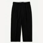 A.Presse Wool Wide Tapered Trouser - Black