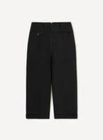 A.Presse Wool Wide Tapered Trouser - Charcoal - Image 2