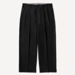 A.Presse Wool Wide Tapered Trouser - Charcoal