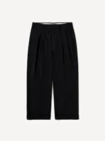 A.Presse Wool Wide Tapered Trouser - Navy