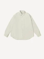 A.PRESSE Double Weave Twill Regular Collar Shirt Ecru