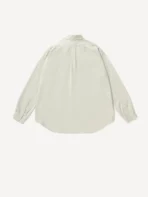 A.PRESSE Double Weave Twill Regular Collar Shirt Ecru