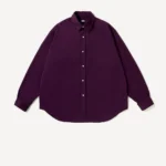 A.PRESSE Double Weave Twill Regular Collar Shirt - Purple