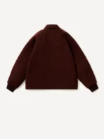 A.PRESSE High Twist Cashmere Melton Coach Jacket - Burgundy