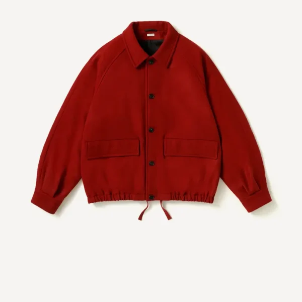 A.PRESSE Light Weight Cashmere Blouson - Red