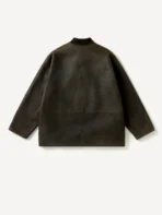 A.PRESSE Mouton Car Club Snap Coat - Brown