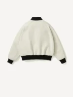 A.PRESSE Rigid High Twist Cashmere Melton Award Jacket - White
