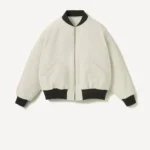 A.PRESSE Rigid High Twist Cashmere Melton Award Jacket - White
