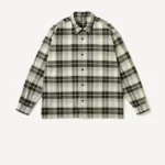 A.PRESSE Vintage Cotton Silk Nep Twill Check Shirt - Gray