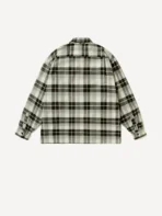 A.PRESSE Vintage Cotton Silk Nep Twill Check Shirt - Gray
