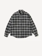 A.PRESSE Vintage Cotton Silk Nep Twill Check Shirt - Navy