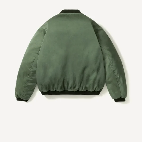 A.PRESSE Vintage Silk Air Force Jacket - Sage