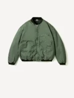 A.PRESSE Vintage Silk Air Force Jacket - Sage