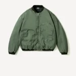 A.PRESSE Vintage Silk Air Force Jacket - Sage