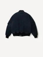 A.PRESSE Vintage Silk B-15C Flight Jacket - Navy Gray