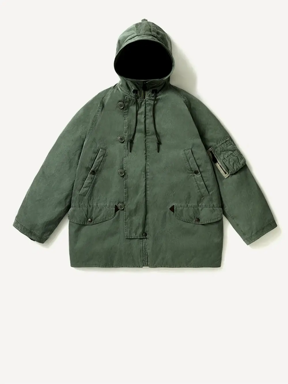 A.PRESSE Vintage Silk Custom N-3B Flight Jacket - Sage A.PRESSE Vintage Silk Custom N-3B Flight Jacket - Sage