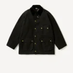 A.PRESSE Vintage Silk Hemp Riding Oiled Jacket - Olive