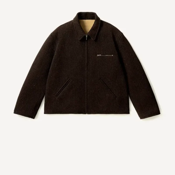 A.PRESSE Vintage Wool Cashmere Corduroy Sports Jacket - Brown