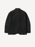 A.PRESSE Washed Cashmere Silk Jacket - Charcoal