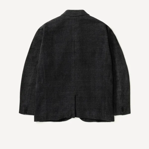 A.PRESSE Washed Cashmere Silk Jacket - Charcoal