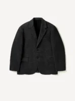 A.PRESSE Washed Cashmere Silk Jacket - Charcoal
