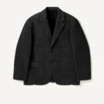A.PRESSE Washed Cashmere Silk Jacket - Charcoal