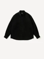 A.PRESSE Wool Regular Collar Shirt - Charcoal