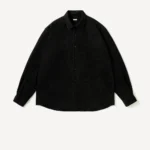 A.PRESSE Wool Regular Collar Shirt - Charcoal