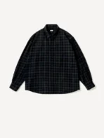 A.PRESSE Wool Regular Collar Shirt - Check